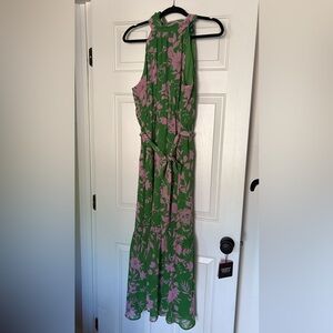 Floral Green and Pink Dress by SCOOP size XL